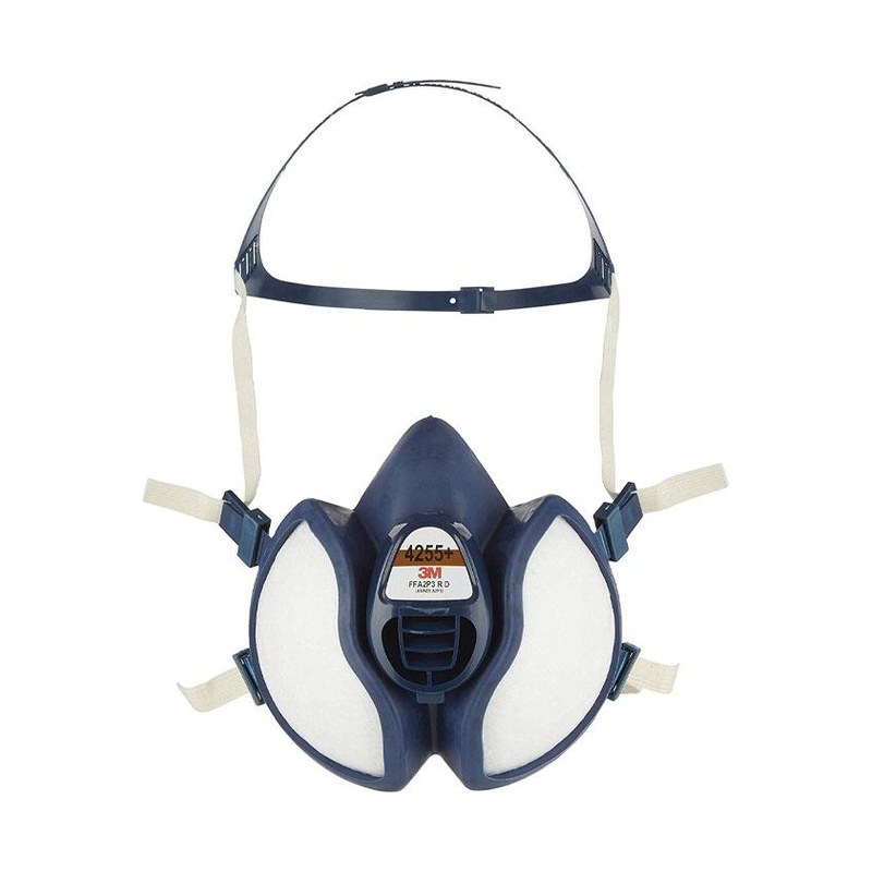 3M 4255+ underhållsfri halvmask med vita integrerade FFA2P3-filter