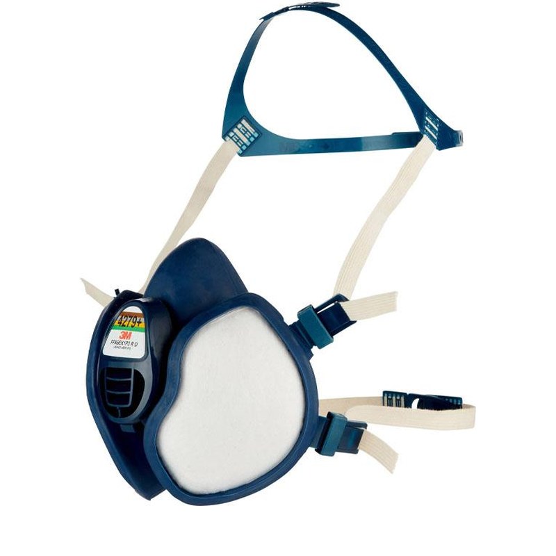 3M 4279+ underhållsfri halvmask med integrerade FFABEK1P3-filter och nackband